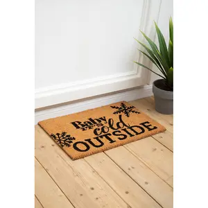 Interiors by Premier Cold Outside Doormat