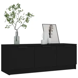 vidaXL TV Cabinet Black 102x35x36.5 cm Engineered Wood