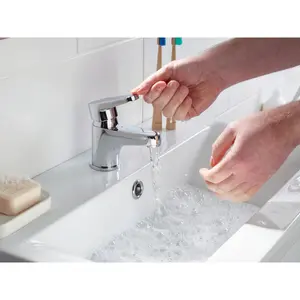 Quest Monobloc Basin Mixer With Clicker Waste