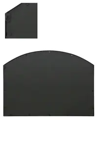 MirrorOutlet The Arcus Black Arched Wall Garden Mirror 90CM X 65CM