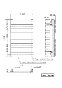 Rinse Flat Panel Bathroom Heated Towel Rail Ladder Radiator Warmer -650x400mm White