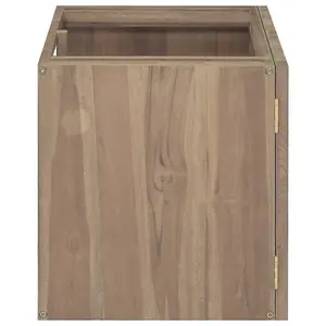 Berkfield Wall-mounted Bathroom Cabinet 90x39x40 cm Solid Wood Teak