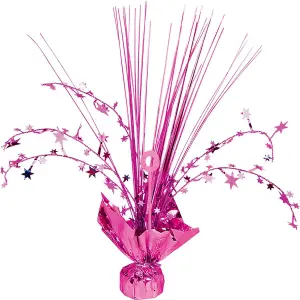 Amscan Foil Spray Balloon Weight Centrepiece Bright Pink (One Size)