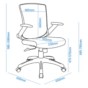 Toronto Office Chair with Wheels in Black