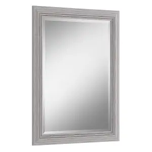 Yearn Distressed White Framed Wall Mirror 102x74cm