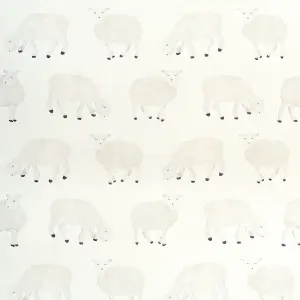 Galerie Great Kids White Smooth Glitter Sweet Sheep Wallpaper Roll