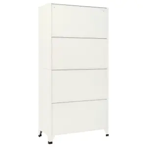 Berkfield Locker Cabinet Grey and Blue 90x40x180 cm Steel