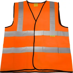 XL Orange High Visibility Waistcoat for Road Work and Contractors