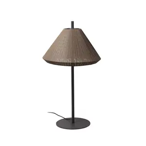 Luminosa Saigon Table Lamp Round Tapered Brown, E27, IP65