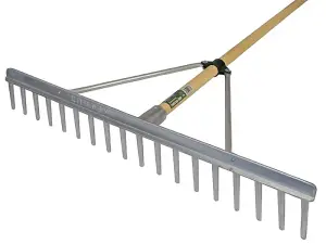 Faithfull Aluminium Landscape Rake with Eco-Friendly Wooden Handle