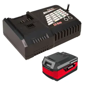 Excel 18V 4.0Ah Li-ion Battery & Fan-Cooled Smart Charger