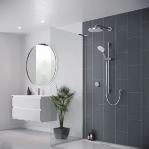 Mira Activate Dual High Pressure Chrome effect Rear fed Low pressure Digital Concealed valve Shower