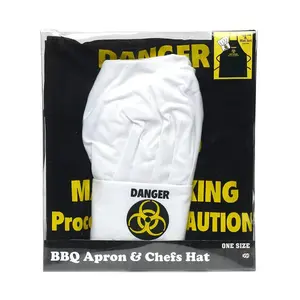 DANGER MAN COOKING Quote Kitchen BBQ Apron and Hat Gift Set