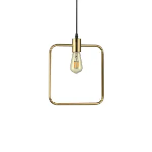 Luminosa Abc 1 Light Ceiling Pendant Antique Brass, E27