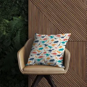 Multicoloured Dinosaurs Outdoor Cushion 60cm x 60cm