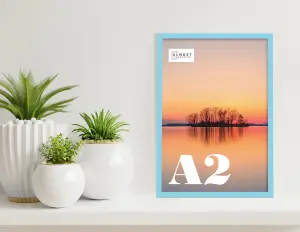 A2 Light Blue Picture Frame Fits A2 (42 x 59.4cm - 16.5 x 23.4in) Poster, Photo, Artwork, or Print.