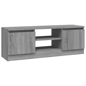 Berkfield TV Cabinet with Door Grey Sonoma 102x30x36 cm