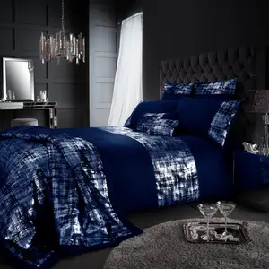 Tomaszewski Polyester Solid Colour Duvet Cover with Pillowcases Navy / Double Duvet Cover + 2 Standard Pillowcase