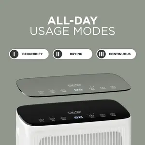 DMD 16L/Day Compressor Dehumidifier With Digital Humidity Display, Quiet & Energy Efficient