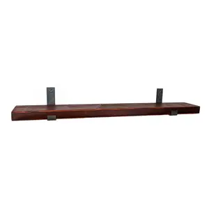 Benedicte  Bracket Shelf with Hooks Light Oak / 24cm H x 60cm W x 22cm D