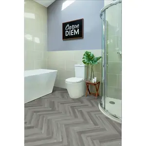 Colon 4645 Bridgewater Oak L/Prq Grey Parquet Effect Glue-Down LVT For Home (All Rooms), 2mm Matte LVT 3.34 m² Per Pack