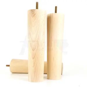 TURNED WOOD LEGS RAW 230mm HIGH SET OF 4 REPLACEMENT FURNITURE BUN FEET SETTEE CHAIRS SOFAS FOOTSTOOLS M8 PKC148