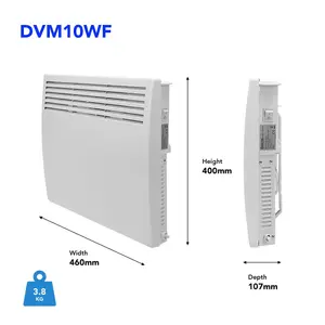 Devola 1000W Wifi Enabled Eco Electric Panel Heater, Works with Alexa, Energy Efficient with Timer, Wall Mounted & Floor Stand