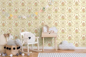 SK Filson Peach Floral Wallpaper