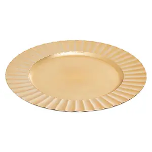 Maison by Premier Dia Gold Finish Wave Rim Charger Plate