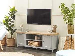 Beliani Scandinavian TV Stand Grey HAMP