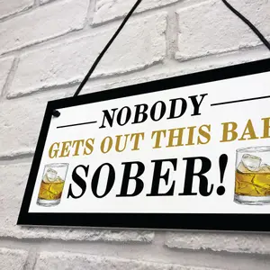 Novelty Home Bar Sign Funny Garden Pub Plaque Gift Man Cave Sign