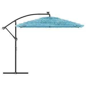 Berkfield Garden Parasol with Steel Pole Blue 269x269x235 cm