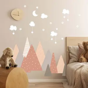 Walplus Combo Kids - Cloudy Mountains Wall Sticker PVC