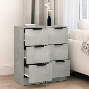 Josafat 30Cm Wide 6 Drawer (Set of 2)  Grey