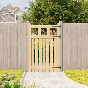 Garden Gate Wooden Fence Door with Door Latch for Home Yard 76cmW x 120cmH