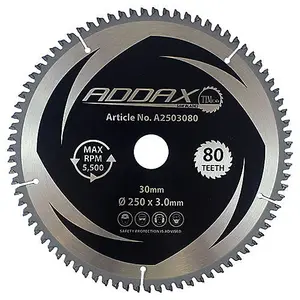 Timco - Circular Saw Blade (-5 Degree, Size 250 x 30 x 80T - 1 Each)