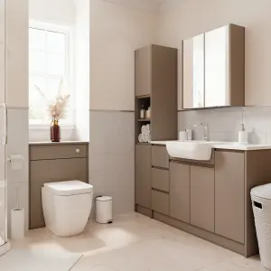 Cooke & Lewis Affini White Back to wall Toilet with Soft close seat