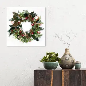 Wreath - Wrapped Canvas Print 101.6 cm H x 101.6 cm W x 5.1 cm D