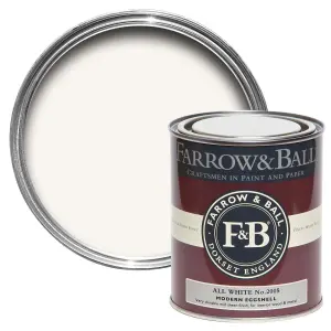 Farrow & Ball Modern All White No.2005 Eggshell Paint, 750ml