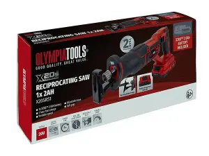 OLYMPIA 20V VARIABLE SPEED RECIPROCATING SAW 2AH BATTERY & CHARGER OLPX20SRS1