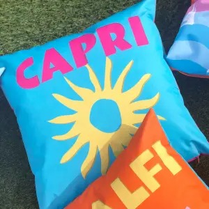 furn. Capri Printed UV & Water Resistant Outdoor Polyester Filled Cushion