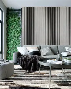 Premium Acoustic Slat Wall Panel 2.4m x 0.6m Grey