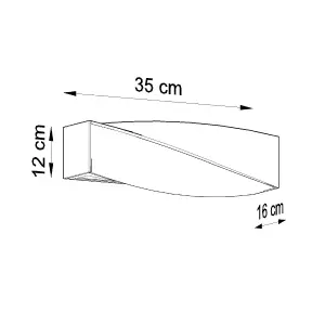 Sigma Mini Ceramic & Glass White 1 Light Classic Wall Light