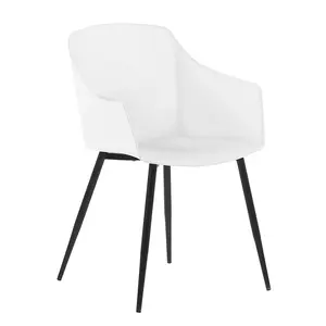 Scot Dining Chair (Set of 2) White / Black