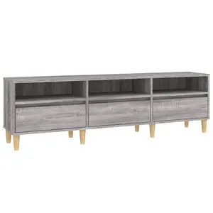 Berkfield TV Cabinet Grey Sonoma 150x30x44.5 cm Engineered Wood