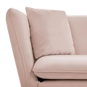 3 Seater Velvet Sofa Pink FREDERICA