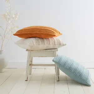 Pineapple Elephant Tufted Stripes Cotton Cushion Terracotta