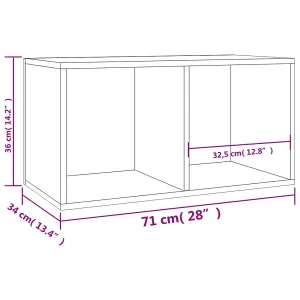 vidaXL Vinyl Storage Box Concrete Grey 71x34x36 cm Engineered Wood