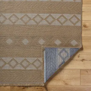 PARITA Machine Washable Jute Boho Area Rug 198 x 275 cm