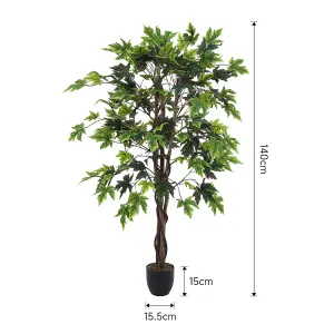 Artificial Maple Tree Decorative Plant in Planter 140 cm H